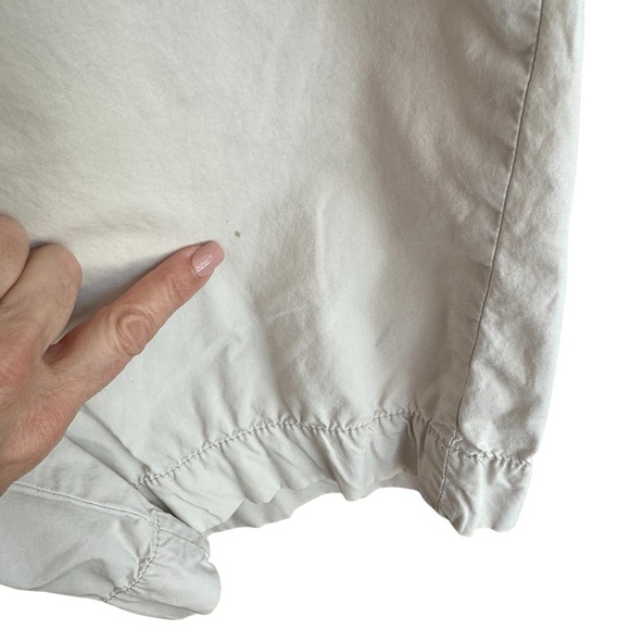 Talbots Heritage Light Khaki Cotton Wide Leg Cropped Drawstring Cargo Pants, 16 - Picture 2 of 8